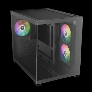 Gamdias Case mATX - AURA GC10M - 3 x 120 mm A-RGB, Tempered Glass