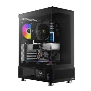 Gamdias Case ATX - ATLAS E1 - 3 x 120 mm A-RGB, Digital Display, Tempered Glass