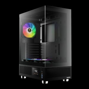 Gamdias Case ATX - ATLAS E1 - 3 x 120 mm A-RGB, Digital Display, Tempered Glass