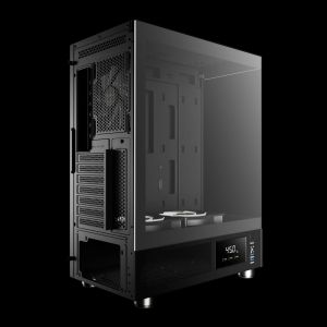 Gamdias Case ATX - ATLAS E1 - 3 x 120 mm A-RGB, Digital Display, Tempered Glass