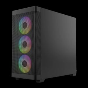 Gamdias Case E-ATX - ATHENA M3 Black - USB-C, 4 x 120 mm A-RGB, Mesh, Tempered Glass