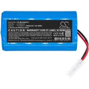 Camera Battery for Vacuum cleaner  XIAOMI  G1 MI Robot , MI-G1 LiIon 14,8V 2600mAh CAMERON SINO