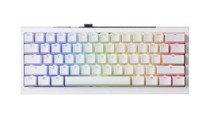 Ducky професионална геймърска механична клавиатура Professional Gaming Mechanical Keyboard One X Mini Wireless White - Ducky AI Switches [Linear], Bluetooth