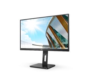 Монитор AOC 24P2QM, 23.8" VA WLED, 1920x1080@75Hz, 4ms GtG, 300cd m/2, 3000:1, 50M:1 DCR, Adaptive Sync, Low Blue Light, FlickerFree, 2Wx2, Tilt, Height Adjust, Pivot, Swivel, D-SUB, DVI, HDMI, DP, USB hub