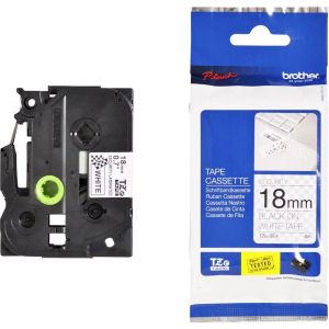 Bandă consumabilă Brother TZe-SE4 negru pe alb, bandă de securitate, 18 mm - Eco