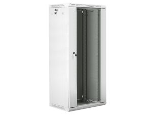 Комуникационен шкаф Lanberg rack cabinet 19" wall-mount 27U / 600x450 for self-assembly (flat pack), grey