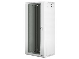 Комуникационен шкаф Lanberg rack cabinet 19" wall-mount 27U / 600x450 for self-assembly (flat pack), grey