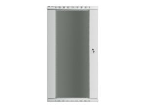 Комуникационен шкаф Lanberg rack cabinet 19" wall-mount 27U / 600x450 for self-assembly (flat pack), grey