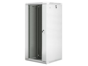 Комуникационен шкаф Lanberg rack cabinet 19" wall-mount 27U / 600x600 for self-assembly (flat pack), grey