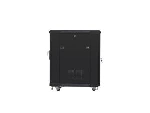 Комуникационен шкаф Lanberg rack cabinet 19" free-standing 15U/600x800 (flat pack) black