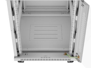 Комуникационен шкаф Lanberg rack cabinet 19" free-standing 15U/600x800 (flat pack) with glass door lcd grey v2