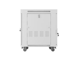 Комуникационен шкаф Lanberg rack cabinet 19" free-standing 15U/600x800 (flat pack) with glass door lcd grey v2