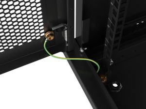 Комуникационен шкаф Lanberg rack cabinet 19" wall-mount 12U/600x450 with perforated door black (flat pack)