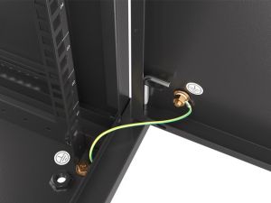 Комуникационен шкаф Lanberg rack cabinet 19" wall-mount 12U/600x600 for self-assembly with metal door black (flat pack)