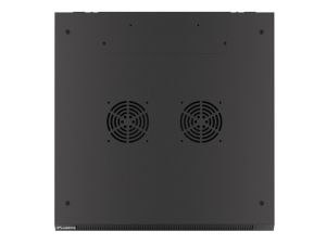 Комуникационен шкаф Lanberg rack cabinet 19" wall-mount 12U/600x600 for self-assembly with metal door black (flat pack)
