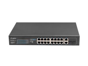 Комутатор Lanberg switch 16x 100mb poe+/2x 1GB/1x sfp rack 19" unmanaged gigabit ethernet 250w