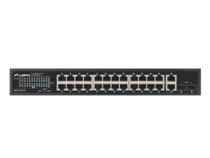 Комутатор Lanberg switch 24x 1GB poe+/2x GB 2x sfp rack 19" gigabit ethernet 360w