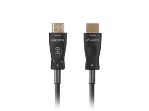 Кабел Lanberg HDMI M/M V2.1 cable, 30m, Optical, Black AOK