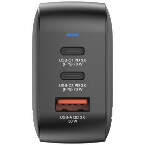 Зарядно устройство Verbatim Mini GaN Charger 70W 3 Port US plug with EU and UK adaptors
