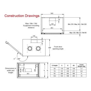 LANDE NET box STB Security Box, 540x400mm, 7U , 19"