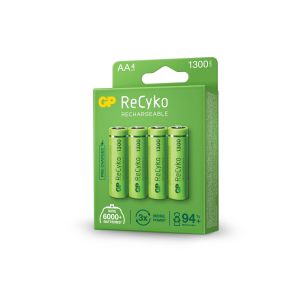 Baterie reîncărcabilă R6 AA 130AAHC-EB4 1300mAh NiMH 4 buc. în ambalaj GP