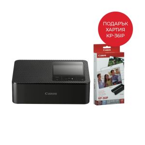 Термосублимационен принтер Canon SELPHY CP1500, black + Color Ink/Paper set KP-36IP (4x6