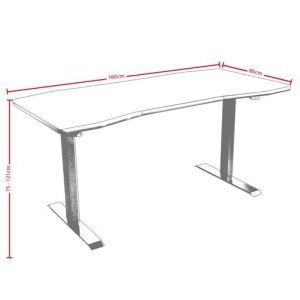 Gaming desk Nitro Concepts D16E, Carbon Red, Electric Height Adjustment