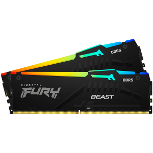 Kingston 32GB 5600MT/s DDR5 CL40 DIMM (Kit of 2) FURY Beast RGB XMP, EAN: 740617328493
