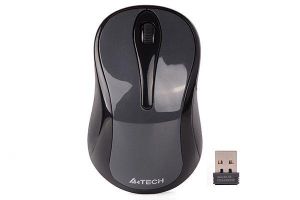 Безжична мишка A4Tech G3-280NS, 2.4G Hz, USB, Безшумна, Сив