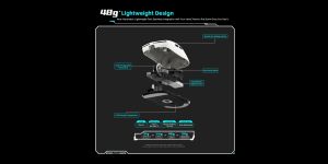 VXE професионална геймърска мишка Wireless Gaming Mouse Dragonfly R1 Pro Max 1K (4K compatible) - Kailh White Blade Switches, Yellow