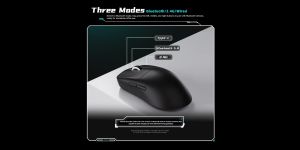VXE професионална геймърска мишка Wireless Gaming Mouse Dragonfly R1 Pro Max 1K (4K compatible) - Kailh White Blade Switches, Yellow