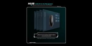 VXE професионална геймърска мишка Wireless Gaming Mouse Dragonfly R1 Pro Max 1K (4K compatible) - Kailh White Blade Switches, Yellow