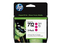Cartuș consumabil de cerneală HP 712 magenta, pachet de 3