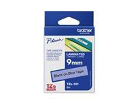 BROTHER P-Touch TZE-521 negru pe albastru 9mm