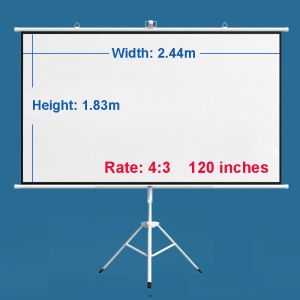 Ecran stand ESTILLO, 240 x 180, 4:3, Alb pentru proiector