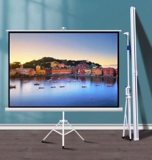 Ecran stand ESTILLO, 240 x 180, 4:3, Alb pentru proiector