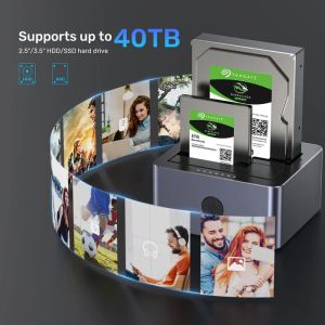 Unitek Storage - HDD Dock - 2 BAY - Y-3026GY01-EU