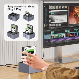 Unitek Storage - HDD Dock - 2 BAY - Y-3026GY01-EU