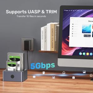 Unitek Storage - HDD Dock - 2 BAY - Y-3026GY01-EU