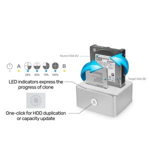 Unitek Storage - HDD Dock - 2 BAY - Y-3026GY01-EU