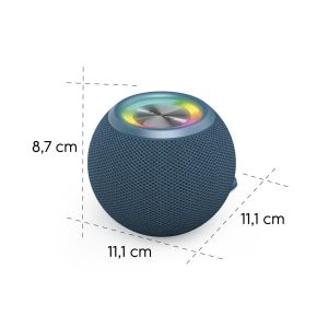 Hama "Ball Shape Speaker" Bluetooth® Loudspeaker, 5 Light Modes, 5W, blue