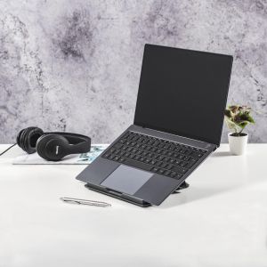 Hama "Metal" Laptop Stand, 4-stage Tilt, Folding, up to 40 cm (15.6"), grey
