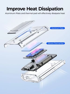 Orico външна кутия за диск Storage - Case - M.2 2230 NVMe - TC20-M2-10G-GY-BP - 10Gbps, Gray