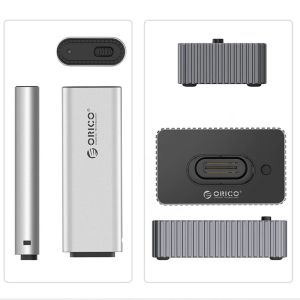 Orico Storage - Case/Docking Station - M.2 NVMe/NGFF - IT18C3-GY