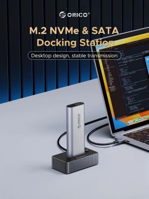 Orico Storage - Case/Docking Station - M.2 NVMe/NGFF - IT18C3-GY
