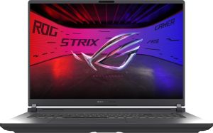 Лаптоп Asus Strix G18 G815LP-S9039,Intel Ultra 9 275HX 2.7 GHz (36MB Cache, up to 5.4 GHz, 24 cores),18"(2560x1600),16:10 Bend+500nits,240Hz,DDR5 32GB (16GB DDR5-5600 SO-DIMM*2), 1TB, RTX 5070 8GB GDDR6,Wi-Fi 7 ,Backlit Chiclet Keyboard 1-Zone RGB, Eclips