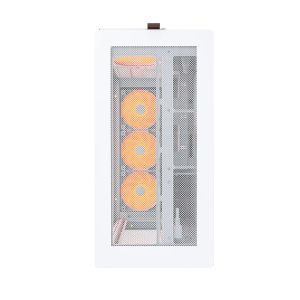 Montech кутия Case ATX - HS01 PRO (W) - 5 x 120 mm ARGB Fans, USB-C, White