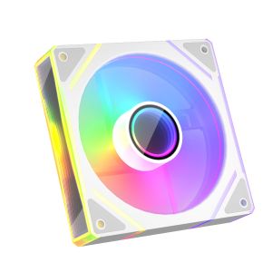 1stPlayer вентилатор Fan 120mm FC7R-WH - Infinity Mirror ARGB, REVERSE - White