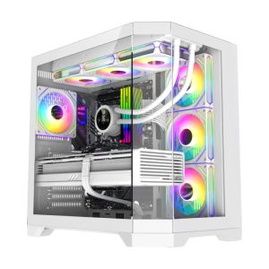 Gamemax Case ATX - HYPE-A White - 4 x 120 mm Addressable RGB fans