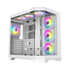 Gamemax Case ATX - HYPE-A White - 4 x 120 mm Addressable RGB fans